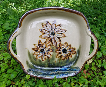 Sunflower Bowl with Handles